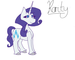 Size: 1500x1200 | Tagged: safe, artist:icey-wicey-1517, artist:kittyagent101, color edit, edit, rarity, pony, unicorn, collaboration, colored, female, mare, simple background, solo, unshorn fetlocks, white background