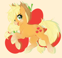 Size: 1378x1283 | Tagged: safe, artist:13brokenheart13, applejack, earth pony, pony, cute, cutie mark, earring, fluffy, freckles, jackabetes, piercing, solo, unshorn fetlocks