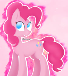 Size: 2171x2423 | Tagged: safe, artist:theotherdash, pinkie pie, earth pony, pony, female, mare, pink coat, pink mane, simple background, solo