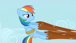 Size: 1920x1080 | Tagged: safe, derpibooru import, screencap, rainbow dash, pegasus, pony, fall weather friends, bedroom eyes, bound wings, solo, wings