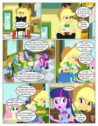 Size: 612x792 | Tagged: safe, artist:greatdinn, artist:newbiespud, derpibooru import, edit, edited screencap, screencap, applejack, fluttershy, pinkie pie, rainbow dash, rarity, spike, twilight sparkle, dog, collaboration, comic:friendship is dragons, equestria girls, equestria girls (movie), clothes, comic, cutie mark, cutie mark on clothes, d:, dialogue, eyes closed, female, freckles, grin, hat, humane five, humane six, male, open mouth, screencap comic, sleeping, smiling, sofa, spike the dog