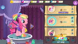 Size: 1280x720 | Tagged: safe, pinkie pie, earth pony, pony, cheerleader pinkie, clothes, dress, gameloft