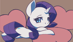 Size: 1526x882 | Tagged: safe, artist:ccc, rarity, pony, unicorn, cute, female, heart, looking at you, raribetes, solo