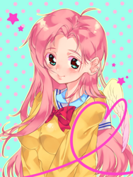 Size: 400x533 | Tagged: safe, artist:chocolate-domino, fluttershy, human, clothes, humanized, solo, winged humanization