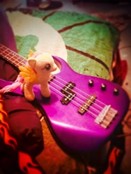 Size: 2448x3264 | Tagged: safe, fluttershy, bass guitar, irl, musical instrument, photo, plushie, ty