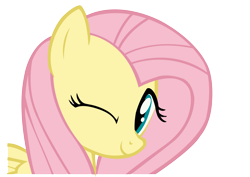 Size: 5595x3971 | Tagged: safe, artist:sniper6vs7rocket, fluttershy, pegasus, pony, one eye closed, simple background, smiling, solo, transparent background, vector, wink