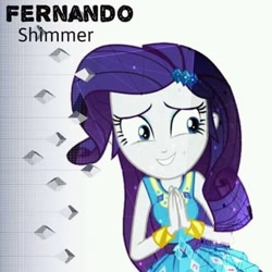 Size: 712x712 | Tagged: safe, edit, edited edit, edited screencap, editor:alelovescool, screencap, rarity, better together, equestria girls, cute, geode of shielding, obligatory pony, solo