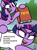 Size: 760x1015 | Tagged: safe, artist:quarium edits, derpibooru import, twilight sparkle, twilight sparkle (alicorn), alicorn, earth pony, pony, the last crusade, 2 panel comic, bigotjack, caption, comic, comments locked on derpi, drama, ed edd n eddy, exploitable meme, glare, implied applejack, implied aunt holiday, implied auntie lofty, meme, mouthpiece, op is a cuck, op is making shit up, op is trying to start shit, scootaloo's aunts drama, text, twilight's fact book