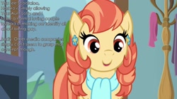 Size: 1920x1080 | Tagged: safe, edit, edited screencap, screencap, aunt holiday, earth pony, pony, the last crusade, caption, exposition, female, mare, mouthpiece, solo, speech