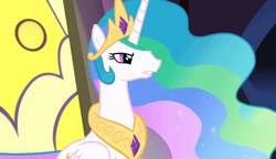 Size: 1280x738 | Tagged: safe, screencap, princess celestia, alicorn, pony, angry, stern