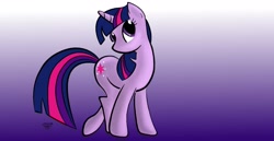 Size: 1599x828 | Tagged: safe, derpibooru import, twilight sparkle, pony, unicorn, female, mare, multicolored mane, purple coat, solo