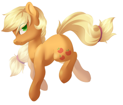 Size: 1280x1088 | Tagged: safe, artist:rue-willings, applejack, earth pony, pony, hatless, missing accessory, simple background, solo, transparent background