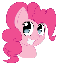 Size: 1101x1237 | Tagged: safe, artist:joetrifical, pinkie pie, earth pony, pony, female, mare, pink coat, pink mane, simple background, solo, transparent background