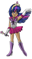 Size: 826x1506 | Tagged: safe, artist:violet-feather, derpibooru import, twilight sparkle, human, crossover, humanized, sailor moon