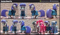 Size: 4472x2611 | Tagged: safe, artist:eljoeydesigns, limestone pie, marble pie, maud pie, pinkie pie, brushable, custom, irl, photo, pie sisters, toy