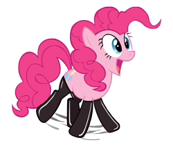 Size: 2920x2488 | Tagged: safe, artist:rattipack, pinkie pie, earth pony, pony, clothes, cute, excited, kinkie pie, latex socks, socks, solo, stockings