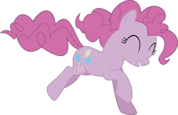 Size: 6680x4320 | Tagged: safe, artist:iknowpony, pinkie pie, earth pony, pony, .svg available, absurd resolution, cutie mark, eyes closed, female, grin, hooves, mare, running, simple background, smiling, solo, transparent background, vector