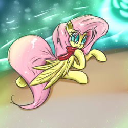 Size: 1024x1024 | Tagged: safe, artist:madacon, fluttershy, pegasus, pony, clothes, scarf, solo