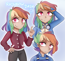 Size: 2655x2477 | Tagged: safe, artist:appleychu, derpibooru import, rainbow dash, human, humanized