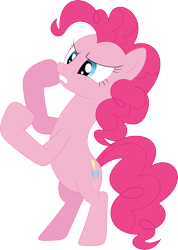 Size: 2501x3505 | Tagged: safe, artist:porygon2z, pinkie pie, earth pony, pony, bipedal, female, fighting stance, mare, simple background, solo, transparent background, vector