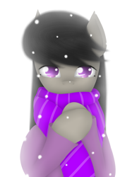 Size: 1948x2598 | Tagged: safe, artist:glittersonyourface, octavia melody, earth pony, pony, snow, snowfall, solo