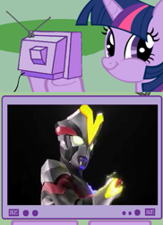 Size: 561x771 | Tagged: safe, derpibooru import, twilight sparkle, exploitable meme, meme, obligatory pony, tv meme, ultraman, ultraman ginga s, ultraman victory