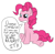 Size: 1416x1401 | Tagged: safe, artist:php47, pinkie pie, earth pony, pony, female, mare, pink coat, pink horse daily, pink mane, speech bubble