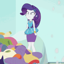 Size: 800x800 | Tagged: safe, screencap, rarity, better together, equestria girls, rollercoaster of friendship, animated, cropped, foreshadowing, rarisnap, scene change
