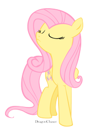 Size: 800x1020 | Tagged: safe, artist:dragonchaser123, fluttershy, pegasus, pony, eyes closed, simple background, solo, transparent background, vector