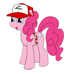 Size: 1082x1185 | Tagged: safe, artist:php47, pinkie pie, earth pony, pony, female, mare, pink coat, pink horse daily, pink mane, pokémon trainer