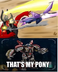 Size: 772x960 | Tagged: safe, derpibooru import, lord tirek, twilight sparkle, jet, jet fighter, jetfire, meme, that's my pony, that's my x, transformers