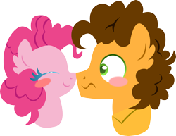 Size: 3489x2693 | Tagged: safe, artist:shabrina025, cheese sandwich, pinkie pie, earth pony, pony, blushing, cheesepie, female, male, shipping, straight