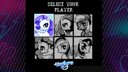 Size: 1920x1080 | Tagged: safe, screencap, rarity, pony, unicorn, 8-bit, 80s, game boy, gaming, hasbro logo, official, retro