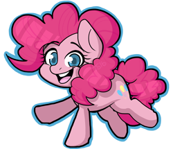 Size: 1280x1103 | Tagged: safe, artist:twisted-sketch, pinkie pie, earth pony, pony, female, mare, pink coat, pink mane, simple background, solo