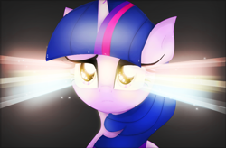 Size: 900x591 | Tagged: safe, artist:tia-celis, derpibooru import, twilight sparkle, twilight sparkle (alicorn), alicorn, pony, eyes, female, mare, rainbow eyes, rainbow power