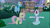 Size: 1366x768 | Tagged: safe, derpibooru import, screencap, feather flatterfly, fluttershy, rainbow dash, pegasus, pony, the summer sun setback, barrel, barrels, bush, card, necktie, panic, panicking