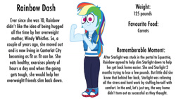 Size: 1024x576 | Tagged: safe, artist:jamesawilliams1996, derpibooru import, rainbow dash, equestria girls, bio, muscles, story included