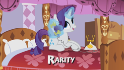 Size: 1920x1080 | Tagged: safe, screencap, rarity, pony, unicorn, bed, carousel boutique, foal house, parody, telephone, youtube link