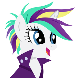 Size: 4770x4830 | Tagged: safe, artist:paganmuffin, rarity, pony, unicorn, it isn't the mane thing about you, absurd resolution, alternate hairstyle, female, mare, punk, raripunk, simple background, solo, transparent background, vector