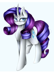 Size: 1024x1396 | Tagged: safe, artist:purediamond360, rarity, pony, unicorn, female, mare, simple background, solo, white background