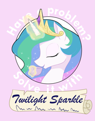 Size: 785x1000 | Tagged: safe, artist:dstears, part of a set, princess celestia, twilight sparkle, alicorn, pony, female, magic, mare, solo, telekinesis