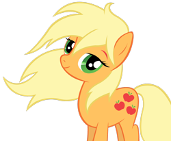 Size: 1280x1056 | Tagged: safe, applejack, earth pony, pony, simple background, solo, transparent background, vector, wind blown hair