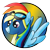 Size: 1134x1134 | Tagged: safe, artist:kacpi, derpibooru import, rainbow dash, pegasus, pony, avatar, simple background, solo, transparent background