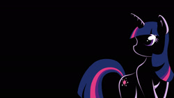 Size: 1920x1080 | Tagged: safe, artist:braukoly, derpibooru import, twilight sparkle, pony, unicorn, black background, simple background, solo, wallpaper