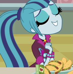 Size: 1739x1760 | Tagged: safe, artist:mixermike622, artist:skycatcherequestria, sonata dusk, equestria girls, rainbow rocks, cropped, juice box, sonataco, taco, tray