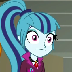 Size: 325x325 | Tagged: safe, screencap, sonata dusk, equestria girls, rainbow rocks, image macro, meme, starenata, thousand yard stare, wat