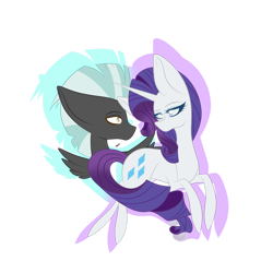 Size: 1024x1024 | Tagged: safe, artist:hestiay, rarity, thunderlane, pegasus, pony, unicorn, female, male, mare, rarilane, shipping, simple background, stallion, straight, transparent background