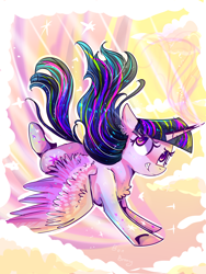 Size: 3000x4000 | Tagged: safe, artist:bonbrony, derpibooru import, twilight sparkle, twilight sparkle (alicorn), alicorn, pony, female, mare, rainbow power, solo