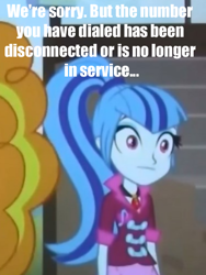 Size: 418x557 | Tagged: safe, artist:void heart, screencap, sonata dusk, equestria girls, rainbow rocks, comedy, cute, funny, image macro, meme, starenata, the dazzlings, thousand yard stare