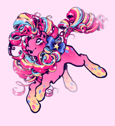 Size: 728x795 | Tagged: safe, artist:g0lden-anch0r, pinkie pie, earth pony, pony, female, mare, multicolored mane, multicolored tail, pink coat, rainbow power, solo